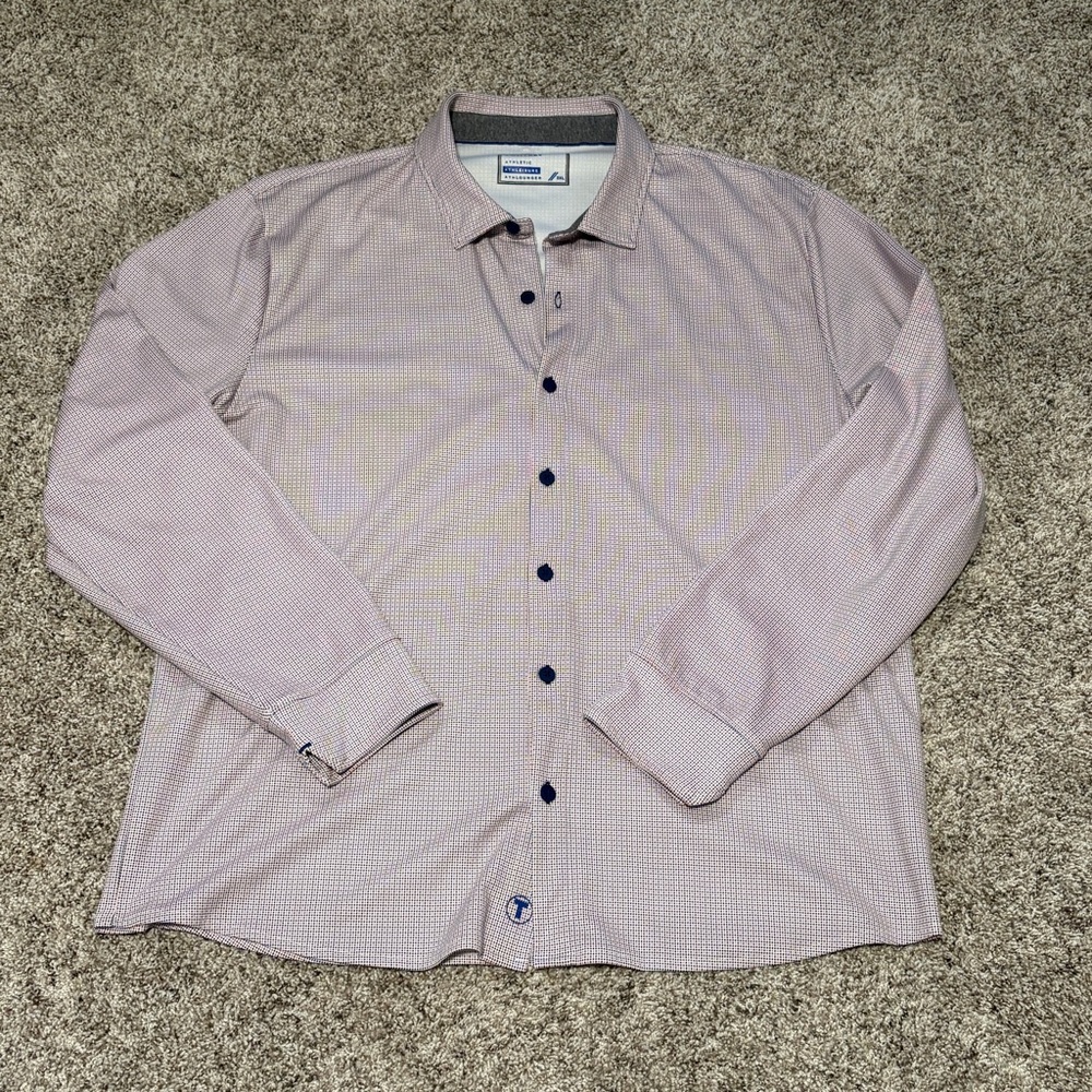 Twillory Shirt Athleisure Performance Button Up Long Sleeve Multicolor 2XL